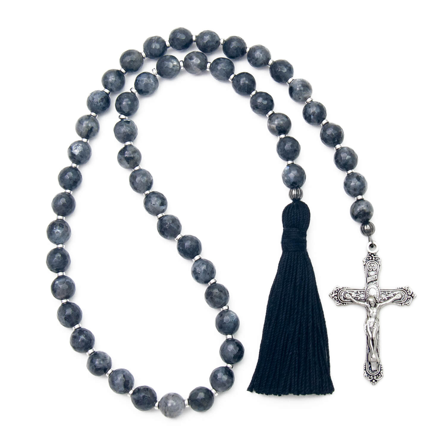 Paternoster Prayer Beads - Dark Labradorite