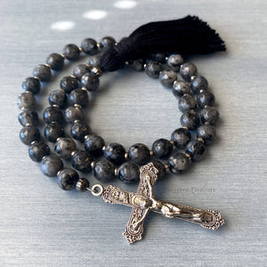 Paternoster Prayer Beads - Dark Labradorite