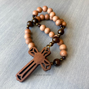 Rosewood Anglican Prayer Beads (8MM)