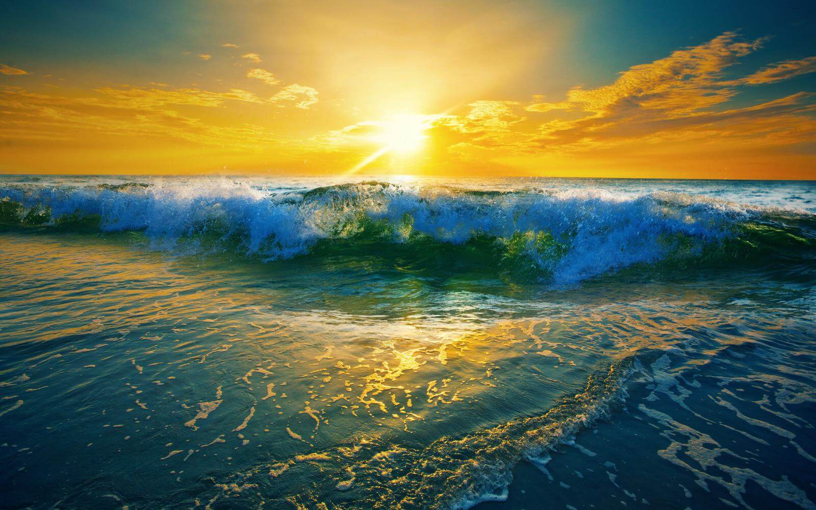 Pray For Our Oceans - Sunrise Over Waves