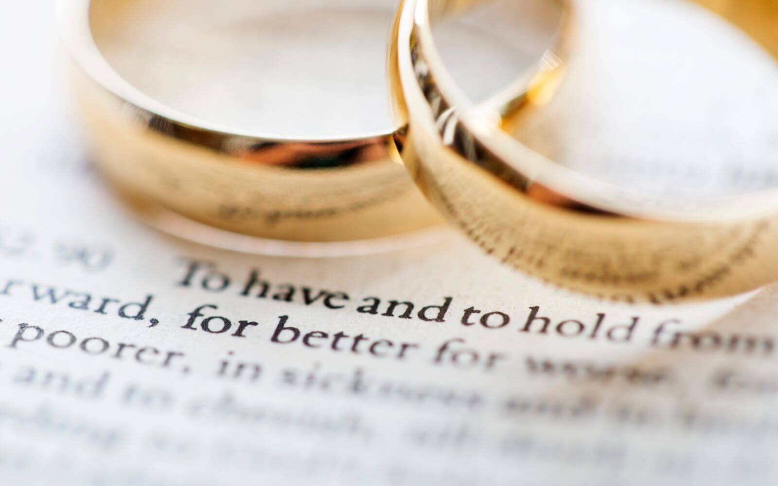 Wedding Rings On A Book