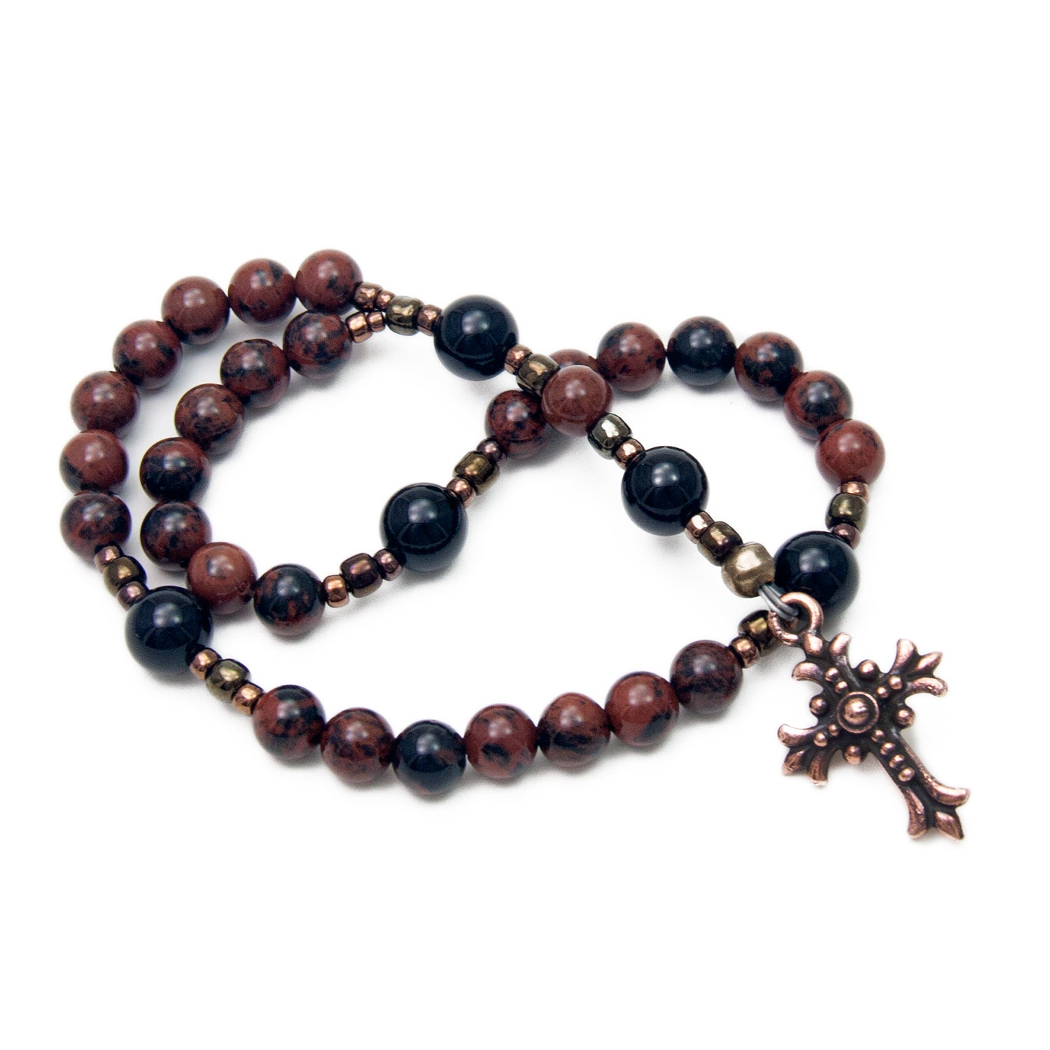 Obsidian Anglican Prayer Beads