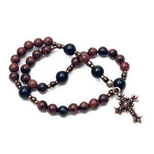 Obsidian Anglican Prayer Beads