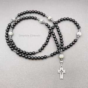 Onyx and Jasper Prayer Necklace