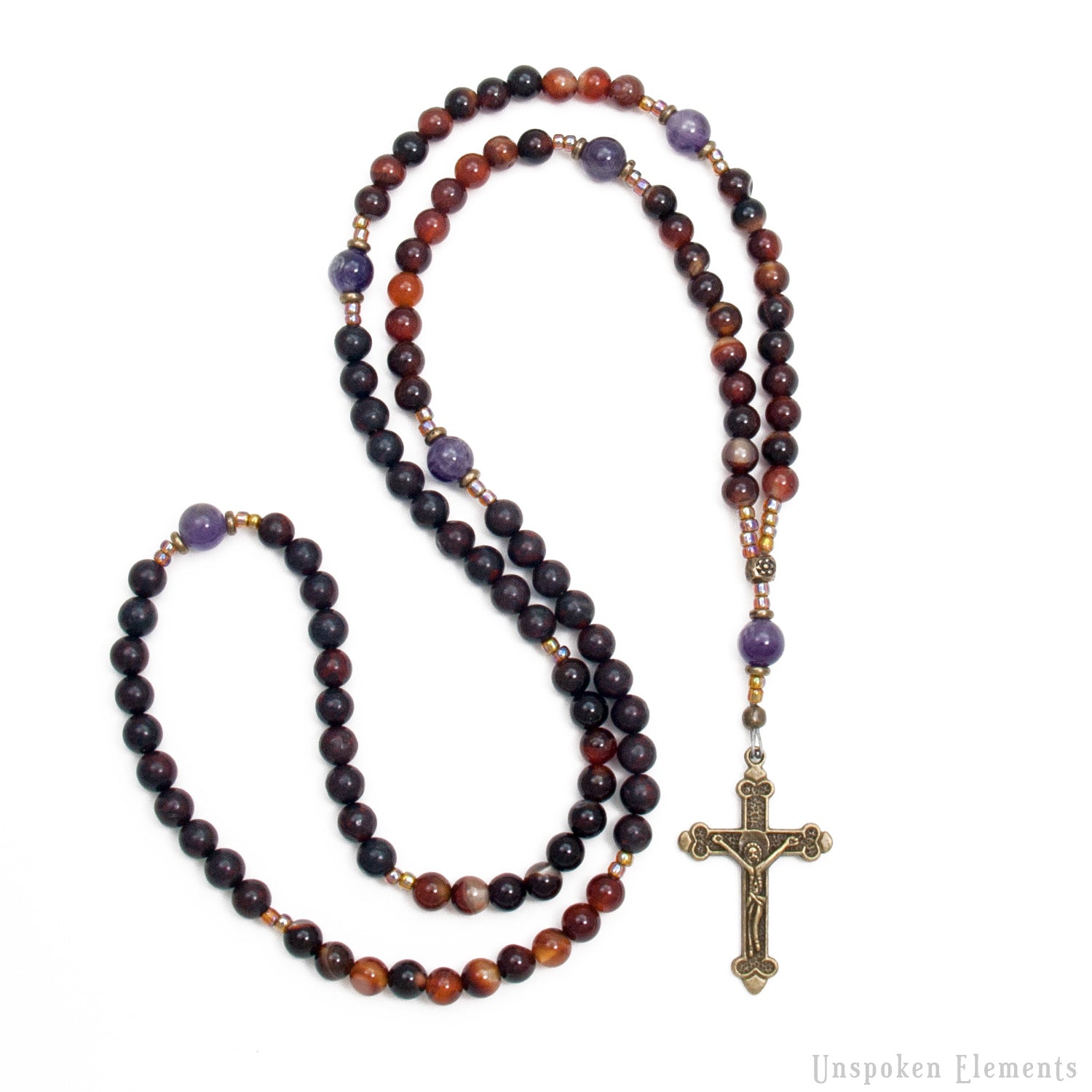 Ask & Believe Rosary Necklace - 100 Prayer Beads - Unspoken Elements