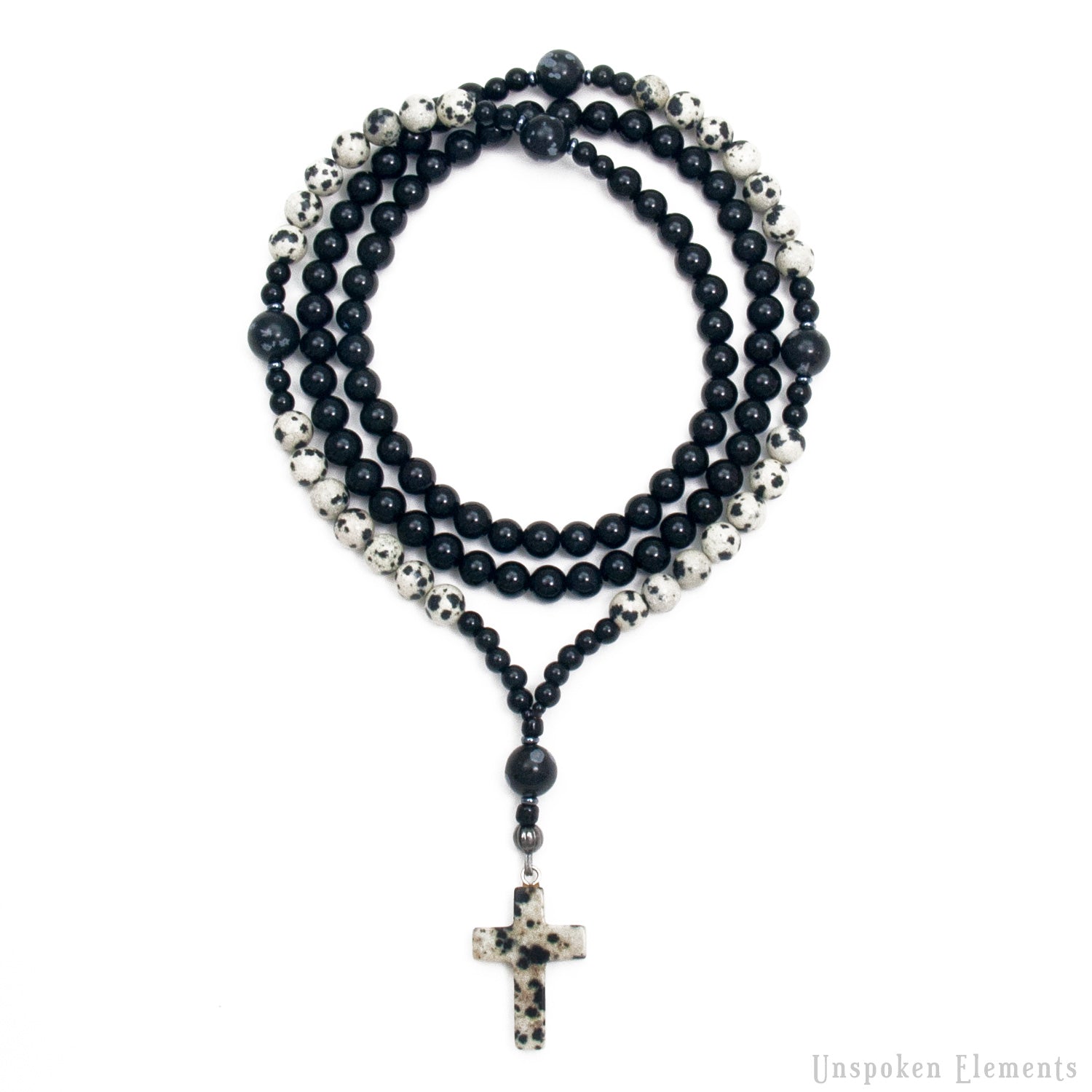 Ask & Believe Rosary Necklace - 100 Prayer Beads - Unspoken Elements