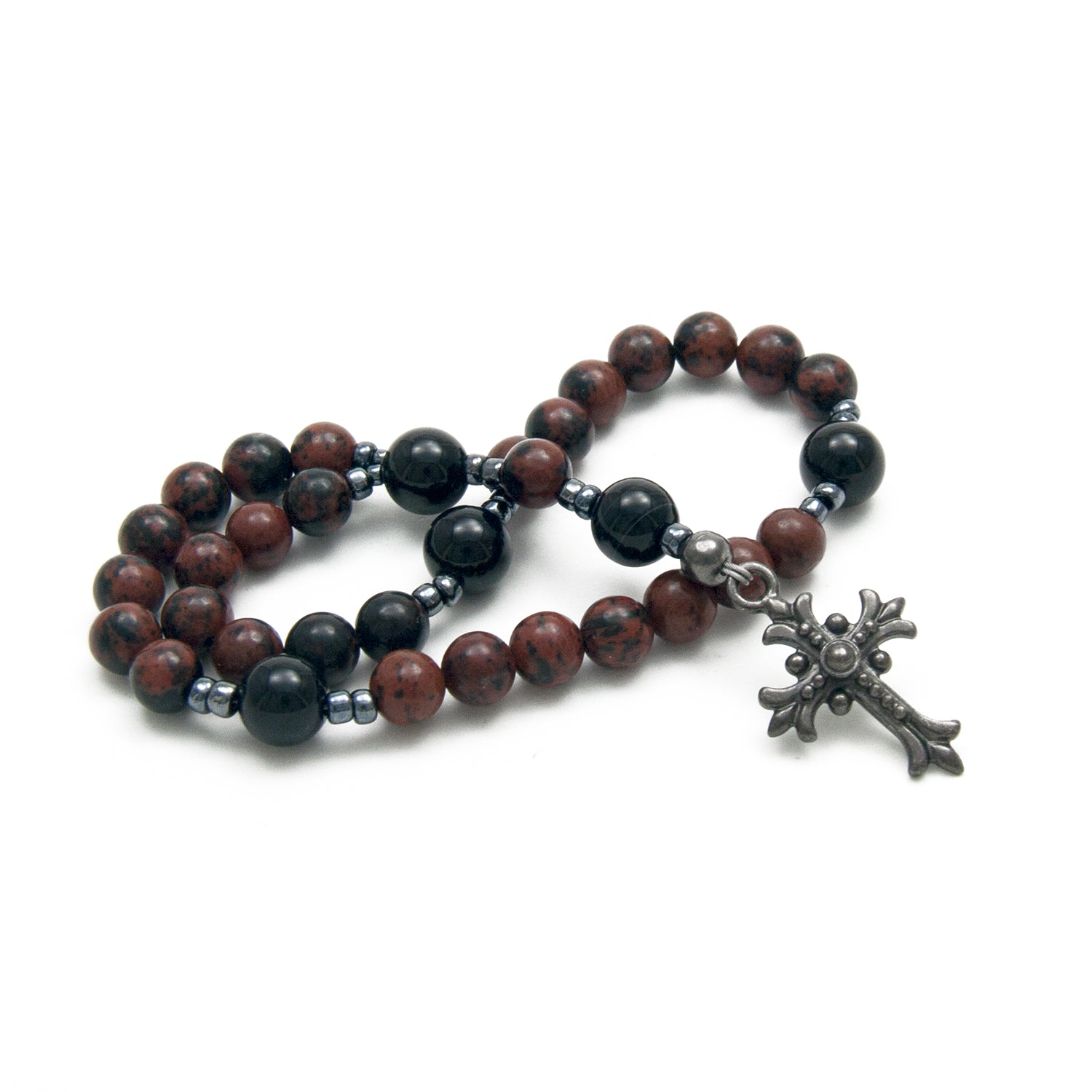 Black Stone Anglican Rosary Bead