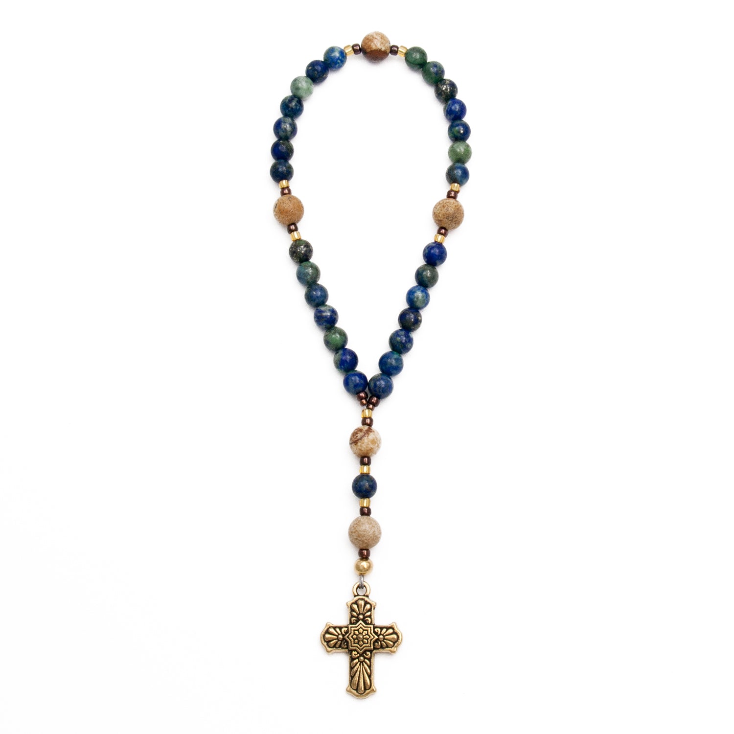 Azurite / Lapis Lazuli Anglican Prayer Beads