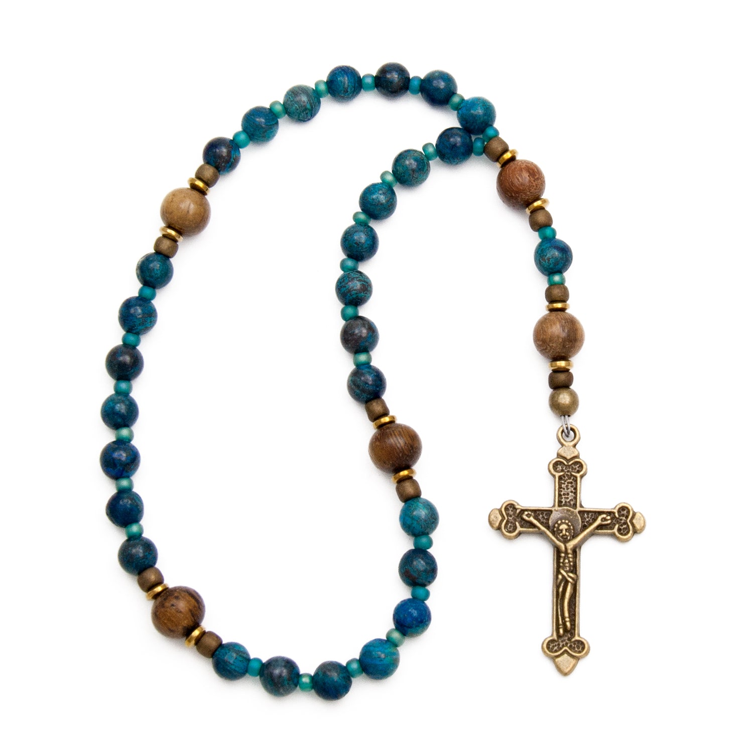Blue Jasper & Robles Anglican Prayer Beads