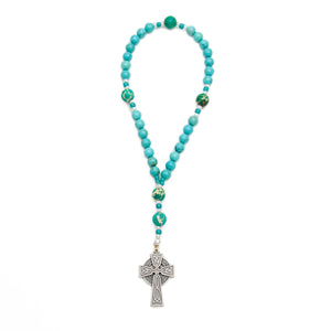 Turquoise Celtic Protestant Prayer Beads