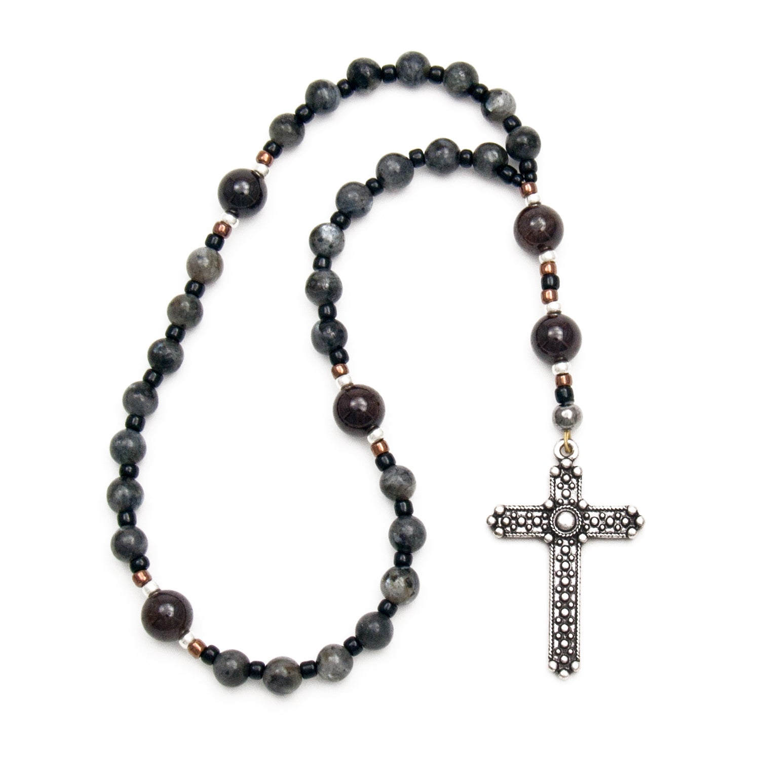 Labradorite & Garnet Protestant Prayer Beads