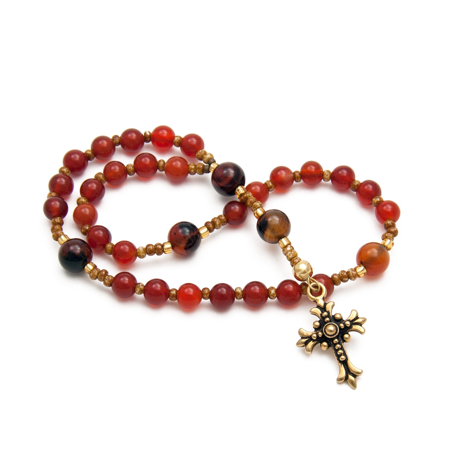 Carnelian and Agate Christian Protestant Prayer Beads