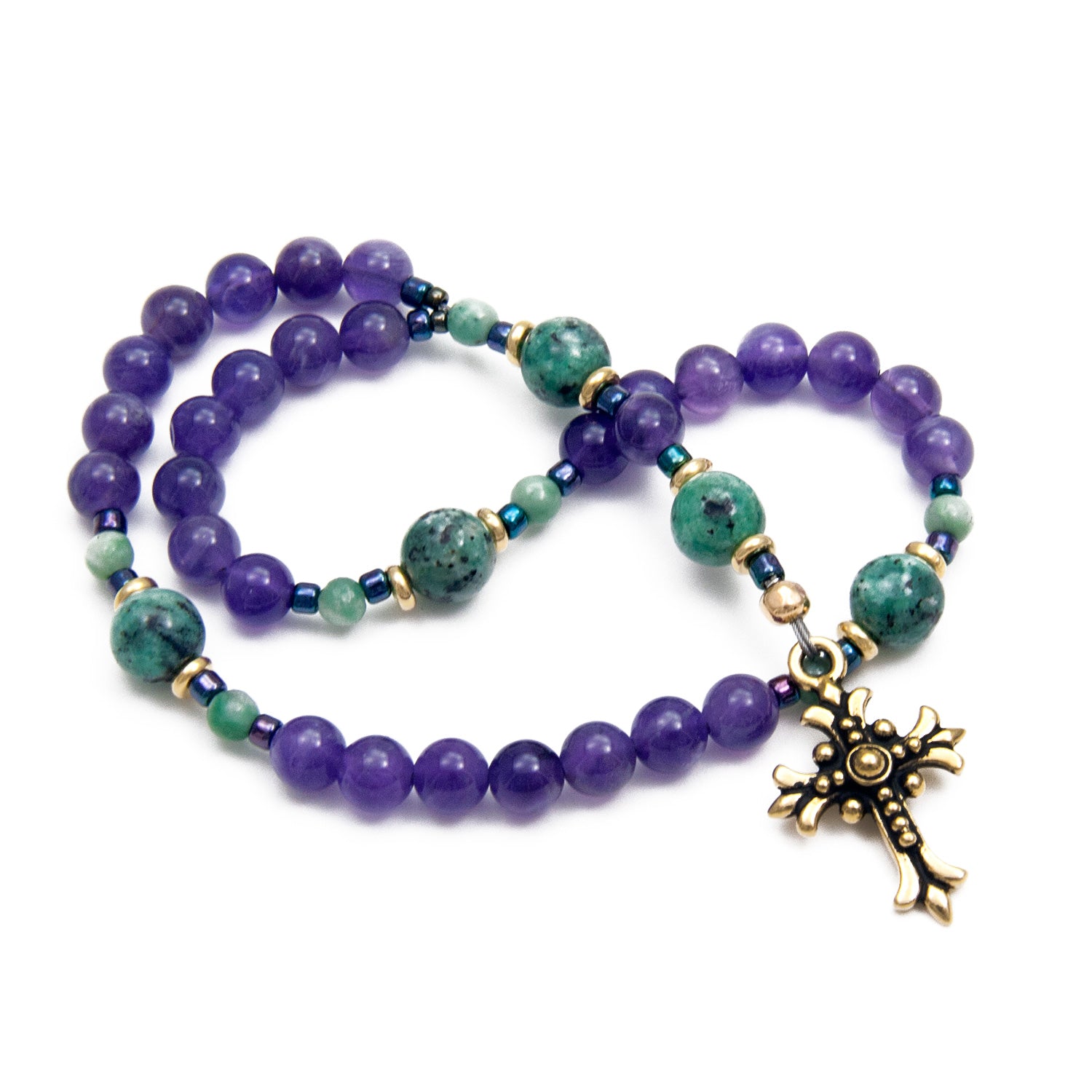 Amethyst Angican Rosary - Unspoken Elements