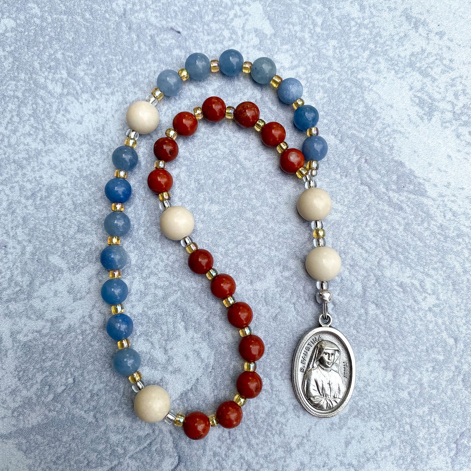 Divine Mercy Prayer Beads - Pocket-Sized 33-Bead Rosary - Unspoken Elements