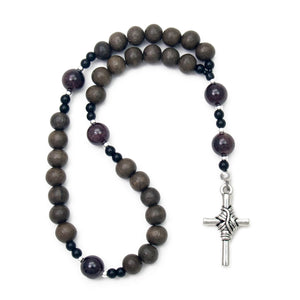 Garnet & Wood Prayer Beads (8MM)