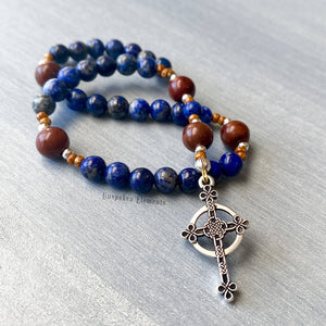 Lapis Lazuli Anglican Prayer Beads