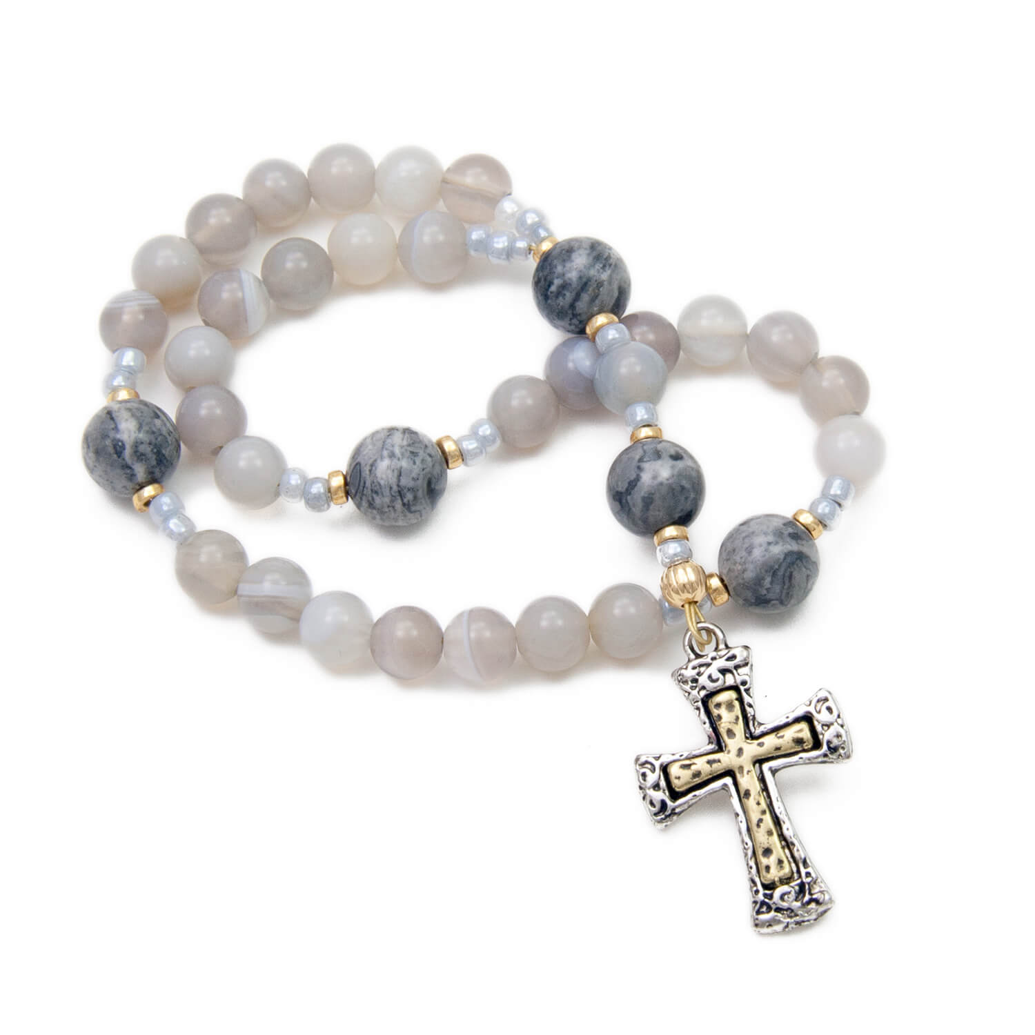 Blue Anglican Prayer Beads & Spiritual Jewelry Gifts - Unspoken Elements